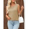imageImily Bela Womens Sweater Vest Top Summer Bow Tie Back Sleeveless Casual Knit Crop Tank TopsKhaki