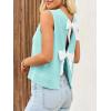 imageImily Bela Womens Sweater Vest Top Summer Bow Tie Back Sleeveless Casual Knit Crop Tank TopsMint