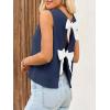 imageImily Bela Womens Sweater Vest Top Summer Bow Tie Back Sleeveless Casual Knit Crop Tank TopsNavy Blue