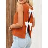 imageImily Bela Womens Sweater Vest Top Summer Bow Tie Back Sleeveless Casual Knit Crop Tank TopsOrange