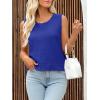 imageImily Bela Womens Sweater Vest Top Summer Bow Tie Back Sleeveless Casual Knit Crop Tank TopsRoyal Blue