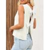 imageImily Bela Womens Sweater Vest Top Summer Bow Tie Back Sleeveless Casual Knit Crop Tank TopsWhite