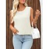 imageImily Bela Womens Sweater Vest Top Summer Bow Tie Back Sleeveless Casual Knit Crop Tank TopsWhite