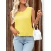 imageImily Bela Womens Sweater Vest Top Summer Bow Tie Back Sleeveless Casual Knit Crop Tank TopsYellow