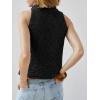 imageImily Bela Womens Turtleneck Sweater Vest Sleeveless Loose Pullover Sweaters Knit Fashion Tank TopsBlack