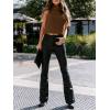 imageImily Bela Womens Turtleneck Sweater Vest Sleeveless Loose Pullover Sweaters Knit Fashion Tank TopsCoffee