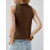 imageImily Bela Womens Turtleneck Sweater Vest Sleeveless Loose Pullover Sweaters Knit Fashion Tank TopsCoffee