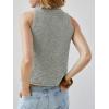 imageImily Bela Womens Turtleneck Sweater Vest Sleeveless Loose Pullover Sweaters Knit Fashion Tank TopsLight Grey