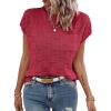 imageImily Bela Womens Cap Sleeve Sweater Sleeveless Crewneck Checkered Casual Loose Fit Knit Shirts Pullover TopsRed