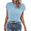 imageImily Bela Womens Cap Sleeve Sweater Sleeveless Crewneck Checkered Casual Loose Fit Knit Shirts Pullover TopsSky Blue
