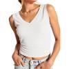 imageImily Bela Womens Ribbed Tank Tops Summer Slim Fit V Neck Tops Casual Basic Knit Sleeveless ShirtsWhite