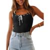 imageImily Bela Womens Square Neck Tank Top Sleeveless Ribbed Slim Fitted Casual Basic Crop TopBlack