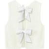 imageImily Bela Womens Sweater Vest Top Summer Bow Tie Back Sleeveless Casual Knit Crop Tank TopsWhite