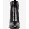 imageImily Bela Womens Ankle Boots Pointed Toe Chunky Stacked Mid Heeled Faux Suede Leather BootiesTblack