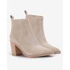 imageImily Bela Womens Ankle Boots Pointed Toe Chunky Stacked Mid Heeled Faux Suede Leather BootiesTcamel