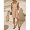 imageImily Bela Womens Summer Dresses Casual Beach Tank Eyelet Sleeveless Sundresses 2025 Loose Swimsuit Coverup with PocketsBeige