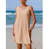 imageImily Bela Womens Summer Dresses Casual Beach Tank Eyelet Sleeveless Sundresses 2025 Loose Swimsuit Coverup with PocketsBeige
