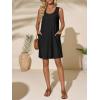 imageImily Bela Womens Summer Dresses Casual Beach Tank Eyelet Sleeveless Sundresses 2025 Loose Swimsuit Coverup with PocketsBlack