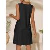 imageImily Bela Womens Summer Dresses Casual Beach Tank Eyelet Sleeveless Sundresses 2025 Loose Swimsuit Coverup with PocketsBlack