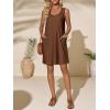 imageImily Bela Womens Summer Dresses Casual Beach Tank Eyelet Sleeveless Sundresses 2025 Loose Swimsuit Coverup with PocketsBrown