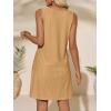 imageImily Bela Womens Summer Dresses Casual Beach Tank Eyelet Sleeveless Sundresses 2025 Loose Swimsuit Coverup with PocketsKhaki