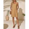 imageImily Bela Womens Summer Dresses Casual Beach Tank Eyelet Sleeveless Sundresses 2025 Loose Swimsuit Coverup with PocketsKhaki