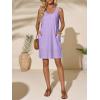 imageImily Bela Womens Summer Dresses Casual Beach Tank Eyelet Sleeveless Sundresses 2025 Loose Swimsuit Coverup with PocketsPurple