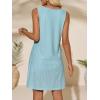 imageImily Bela Womens Summer Dresses Casual Beach Tank Eyelet Sleeveless Sundresses 2025 Loose Swimsuit Coverup with PocketsSky Blue