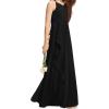imageImily Bela Girls ALine Halter Dress Junior Bridesmaid Flower Girl Flowy Chiffon Maxi Dresses Wedding Party Pageant GownBlack