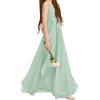 imageImily Bela Girls ALine Halter Dress Junior Bridesmaid Flower Girl Flowy Chiffon Maxi Dresses Wedding Party Pageant GownGreen