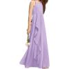 imageImily Bela Girls ALine Halter Dress Junior Bridesmaid Flower Girl Flowy Chiffon Maxi Dresses Wedding Party Pageant GownLight Purple