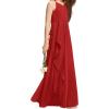 imageImily Bela Girls ALine Halter Dress Junior Bridesmaid Flower Girl Flowy Chiffon Maxi Dresses Wedding Party Pageant GownRed