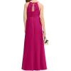 imageImily Bela Girls ALine Halter Dress Junior Bridesmaid Flower Girl Flowy Chiffon Maxi Dresses Wedding Party Pageant GownRose Red