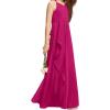 imageImily Bela Girls ALine Halter Dress Junior Bridesmaid Flower Girl Flowy Chiffon Maxi Dresses Wedding Party Pageant GownRose Red