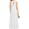 imageImily Bela Girls ALine Halter Dress Junior Bridesmaid Flower Girl Flowy Chiffon Maxi Dresses Wedding Party Pageant GownWhite