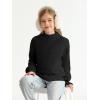 imageImily Bela Girls Mock Neck Pullover Sweaters Casual Long Sleeve Knit Jumper TopsBlack