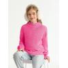 imageImily Bela Girls Mock Neck Pullover Sweaters Casual Long Sleeve Knit Jumper TopsBright Pink