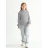 imageImily Bela Girls Mock Neck Pullover Sweaters Casual Long Sleeve Knit Jumper TopsGrey