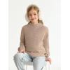 imageImily Bela Girls Mock Neck Pullover Sweaters Casual Long Sleeve Knit Jumper TopsKhaki