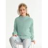imageImily Bela Girls Mock Neck Pullover Sweaters Casual Long Sleeve Knit Jumper TopsLight Green