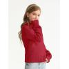 imageImily Bela Girls Mock Neck Pullover Sweaters Casual Long Sleeve Knit Jumper TopsRed