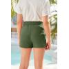 imageImily Bela Girls Shorts Kids Casual Summer Drawstring Elastic Waist Short Pants with PocketsArmy Green
