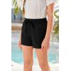 imageImily Bela Girls Shorts Kids Casual Summer Drawstring Elastic Waist Short Pants with PocketsBlack