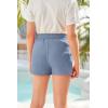 imageImily Bela Girls Shorts Kids Casual Summer Drawstring Elastic Waist Short Pants with PocketsBlue