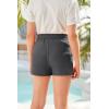 imageImily Bela Girls Shorts Kids Casual Summer Drawstring Elastic Waist Short Pants with PocketsDark Grey