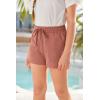imageImily Bela Girls Shorts Kids Casual Summer Drawstring Elastic Waist Short Pants with PocketsDark Pink