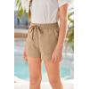 imageImily Bela Girls Shorts Kids Casual Summer Drawstring Elastic Waist Short Pants with PocketsKhaki