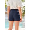 imageImily Bela Girls Shorts Kids Casual Summer Drawstring Elastic Waist Short Pants with PocketsNavy