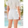 imageImily Bela Girls Shorts Kids Casual Summer Drawstring Elastic Waist Short Pants with PocketsWhite