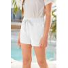 imageImily Bela Girls Shorts Kids Casual Summer Drawstring Elastic Waist Short Pants with PocketsWhite